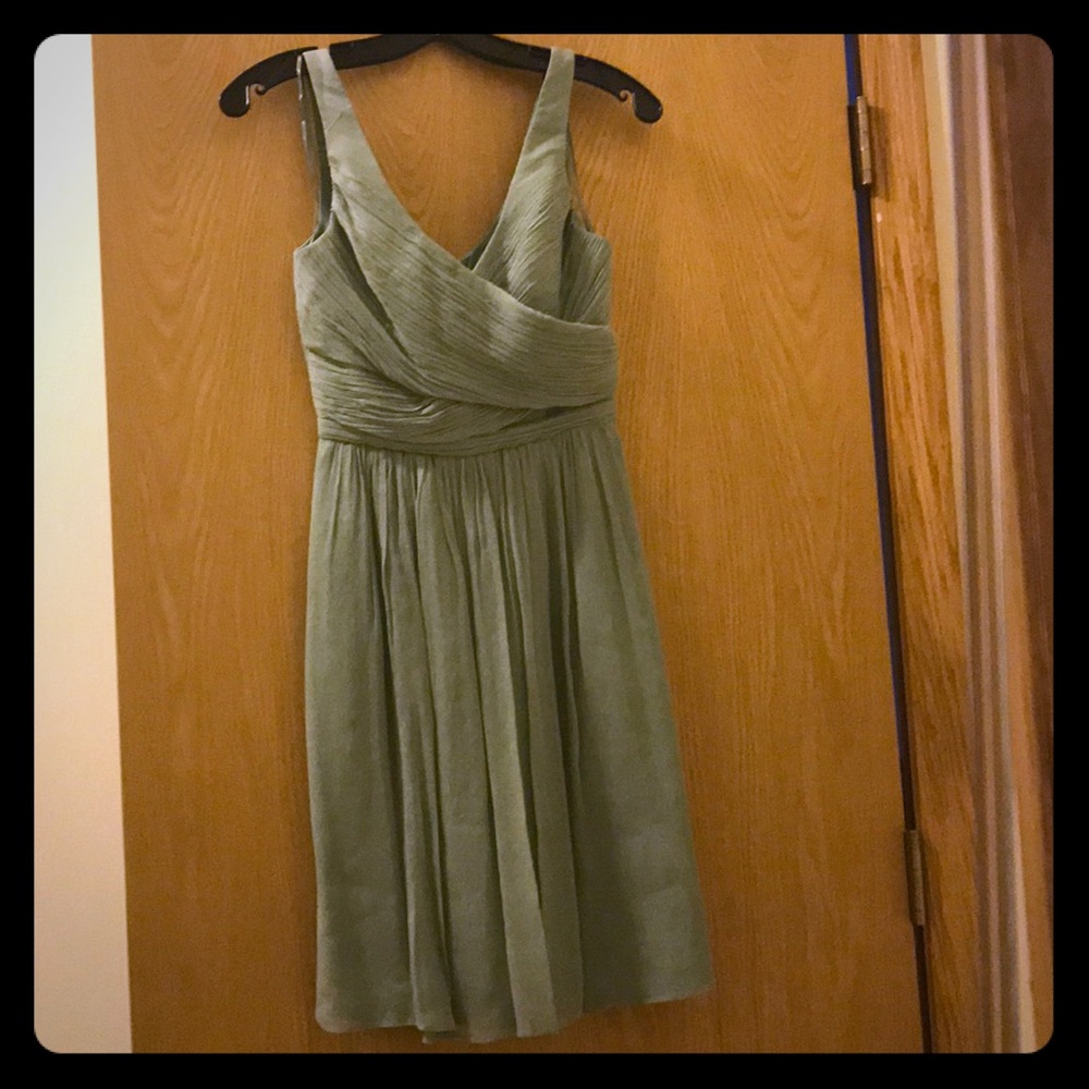 Jcrew - sea green chiffon dress